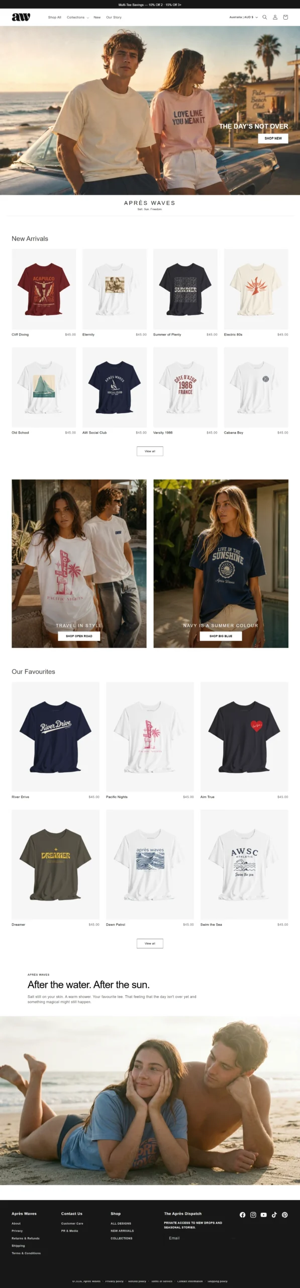 Après Waves Fashion Store — Full Page Preview