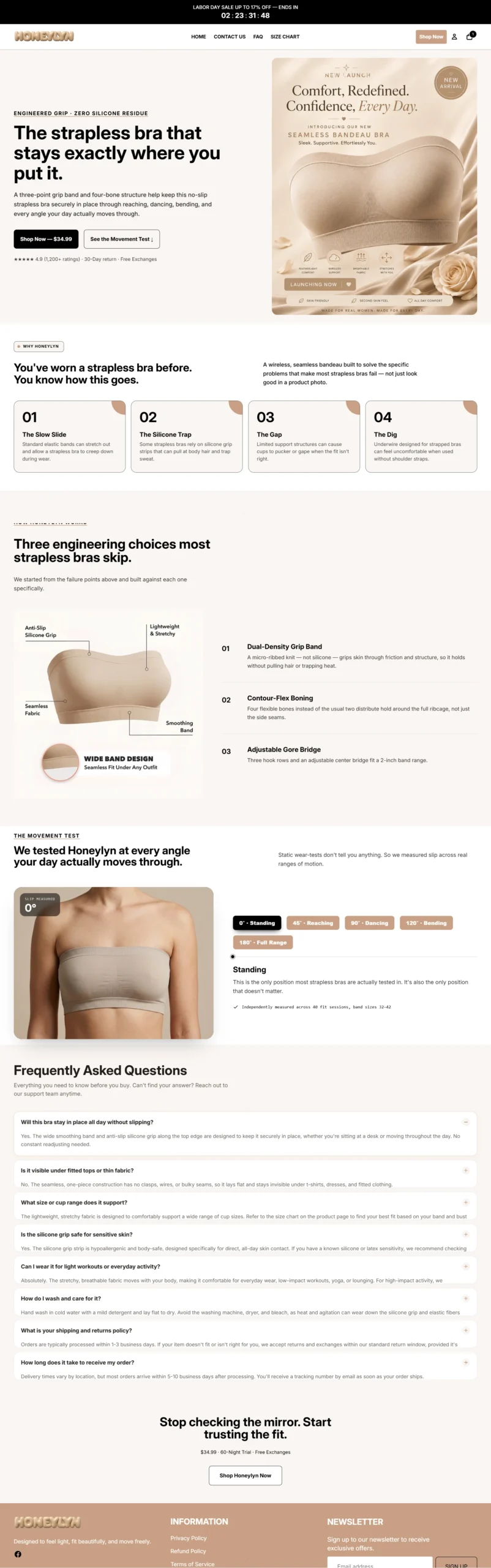 Honeylyn Shopify Store — Full Page Preview